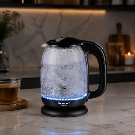 Sonai Classic Glass Kettle 1.7L 2200W MAR-3752