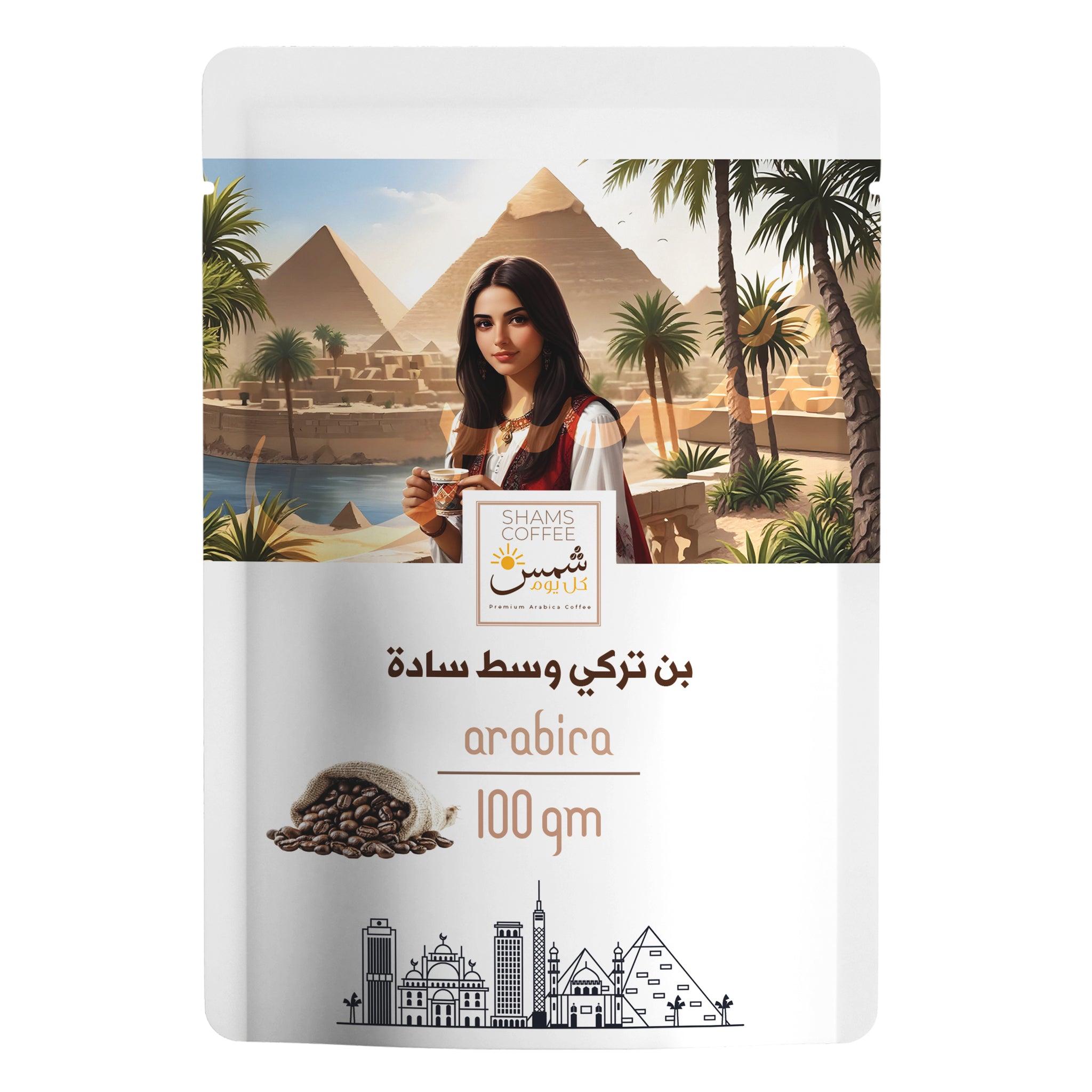 قهوة تركى وسط سادة 100جم