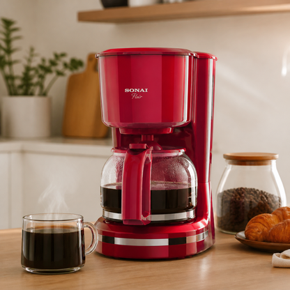 Sonai Flair Coffee Maker 12-Cup 870W Red SH-1210
