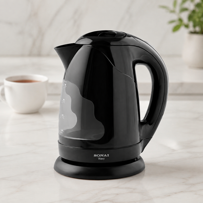 Sonai Wavy Kettle 1.7L 2200W Black MAR-3970