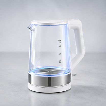 Tank Glass Kettle 1.7L 1850W White KG-2318-WH