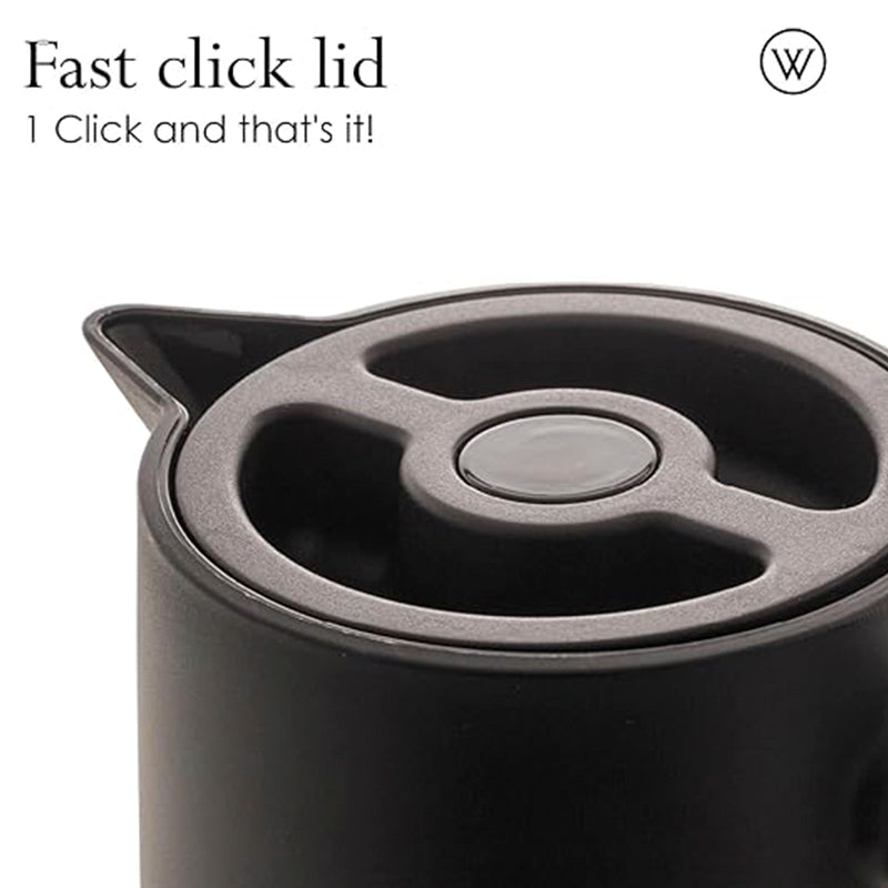 Digital Thermal Carafe with Wooden Handle 1L Black — ترمس حافظ للحرارة من شمس كل يوم، صورة 4