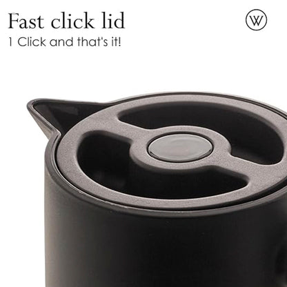Digital Thermal Carafe with Wooden Handle 1L Black — ترمس حافظ للحرارة من شمس كل يوم، صورة 4