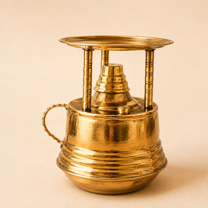 Traditional Copper Coffee Warmer with Top Stand small size