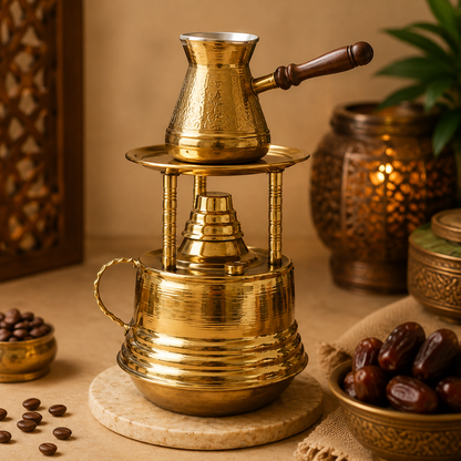 Traditional Copper Coffee Warmer with Top Stand small size