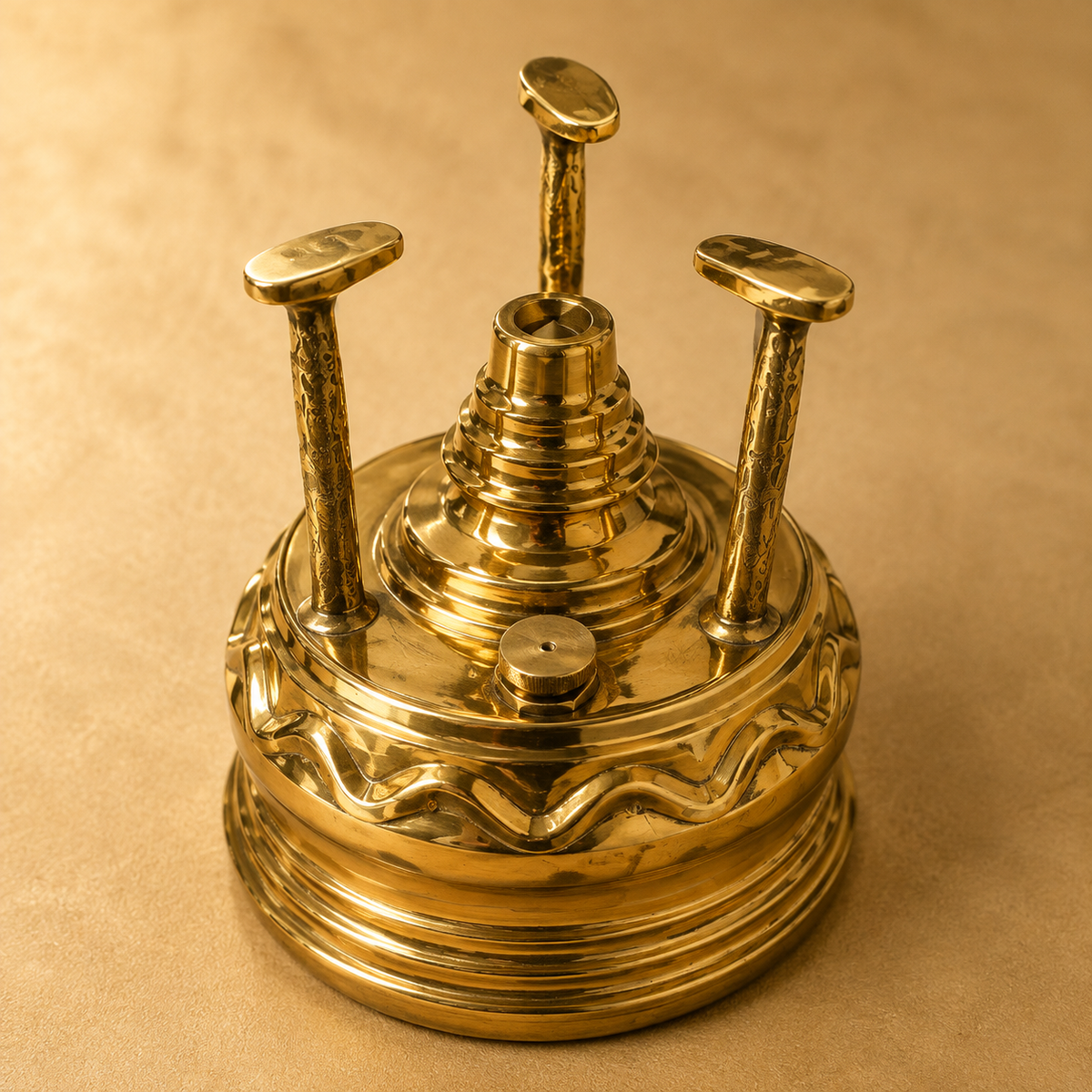 Premium Traditional Copper Spirit Stove with Metal Handles