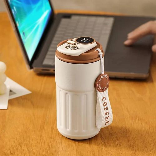 Electric Self-Stirring Coffee Mug with Built-In Mixer
