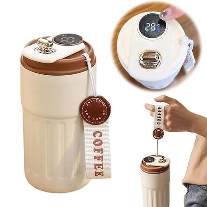 Electric Self-Stirring Coffee Mug with Built-In Mixer