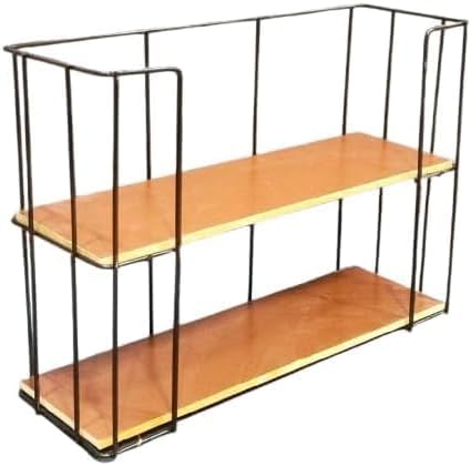 Tier Metal Coffee Rack with Wooden Shelves — قهوة من شمس كل يوم، صورة 3