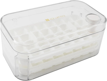 Ice Cube Tray with Lid – 56 Cubes, Easy Push Release