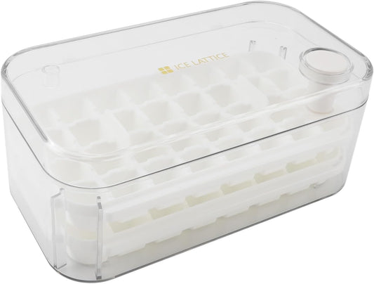 Ice Cube Tray with Lid – 56 Cubes, Easy Push Release