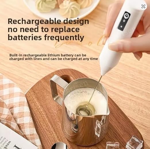 Professional USB Milk Frother – 3-Speed — خفّاقة حليب من شمس كل يوم