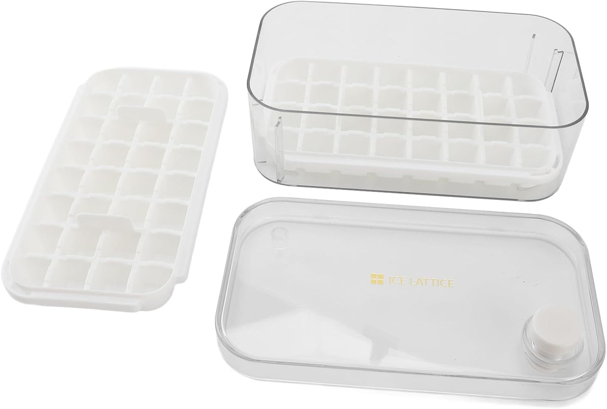 Ice Cube Tray with Lid – 56 Cubes, Easy Push Release
