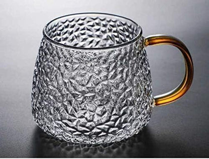 Glass Coffee Cup with Golden Handle. — كوب قهوة من شمس كل يوم، صورة 3