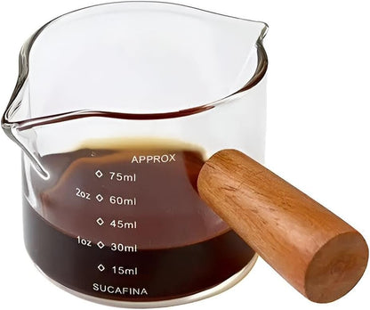 Holiberty Double-Spout Espresso Measuring Glass, 70ml