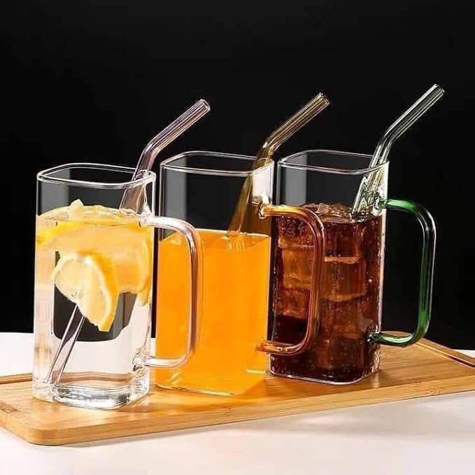 Glass Mug with Lid & Straw — كوب قهوة من شمس كل يوم، صورة 7