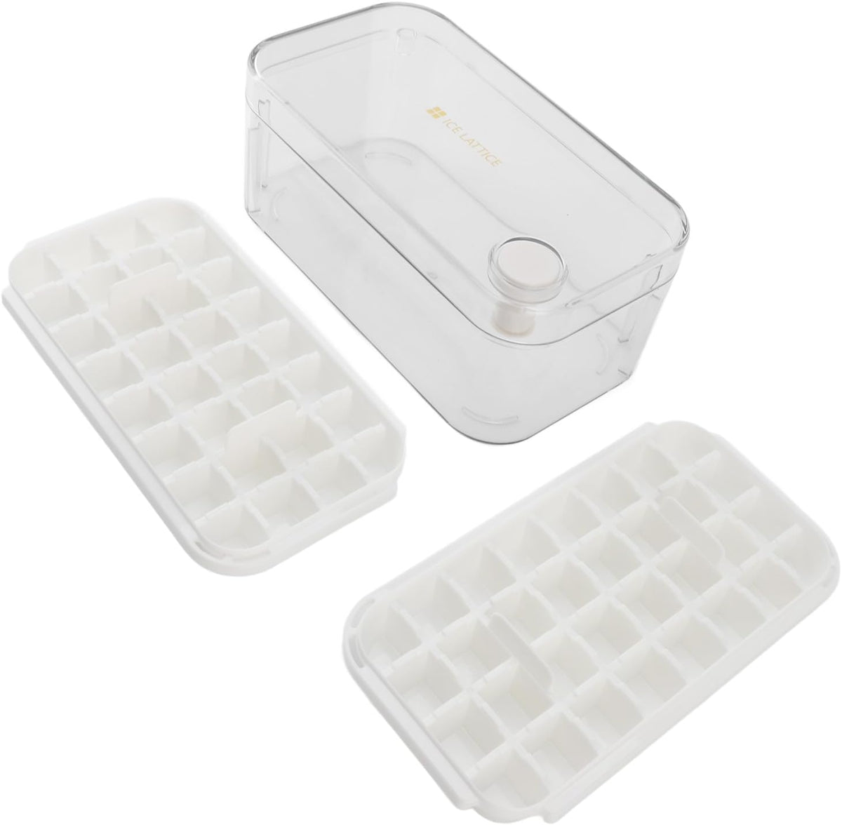 Ice Cube Tray with Lid – 56 Cubes, Easy Push Release