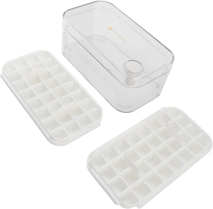 Ice Cube Tray with Lid – 56 Cubes, Easy Push Release