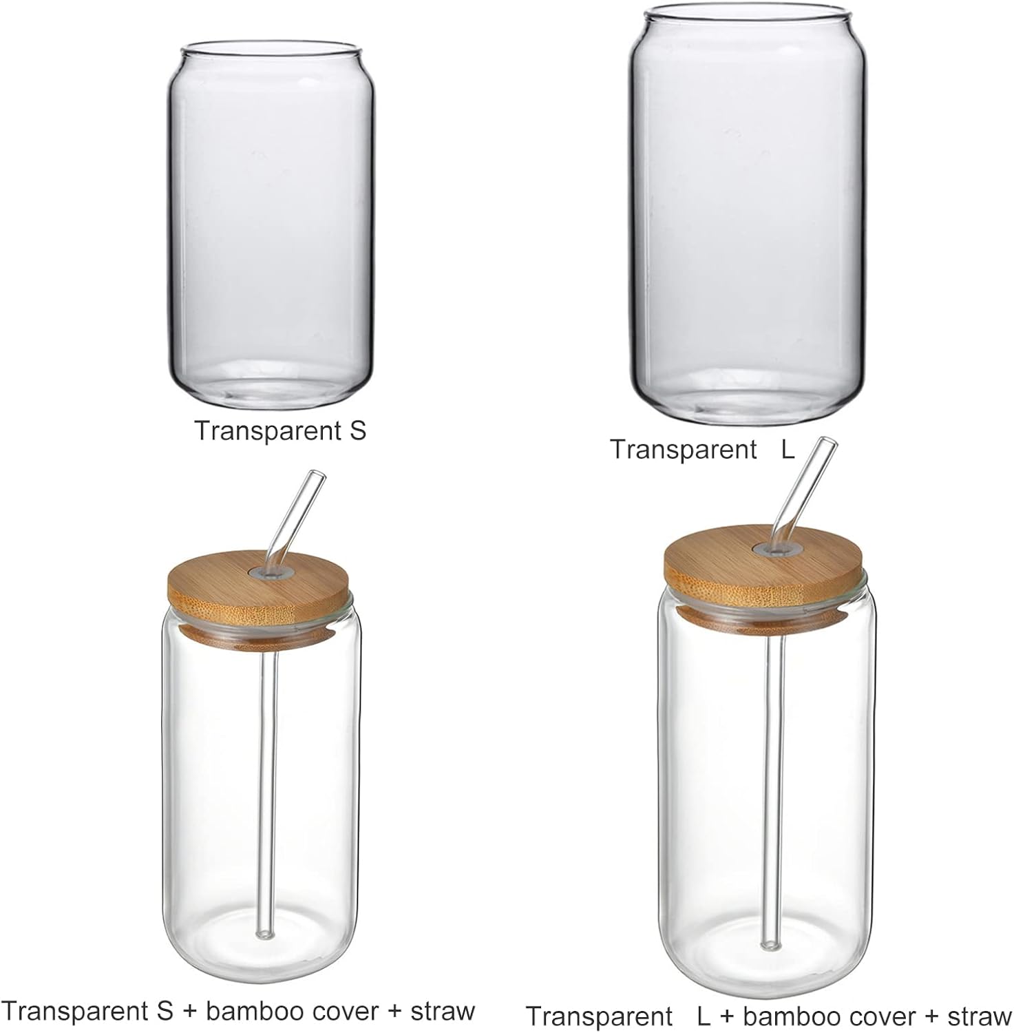 2 Glass Tumbler Set with Lid & Straw — كوب قهوة من شمس كل يوم، صورة 5
