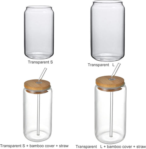 2 Glass Tumbler Set with Lid & Straw — كوب قهوة من شمس كل يوم، صورة 5