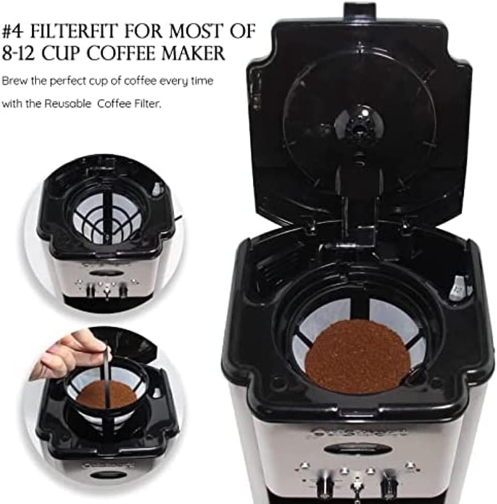 Reusable No.4 Coffee Filter Basket – Pack of 4