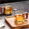 Glass Coffee Mug with Wooden Handle — كوب قهوة من شمس كل يوم