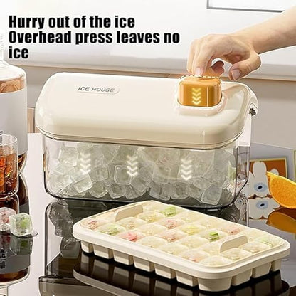 Push-Button Ice Cube Box – 56 Cubes — مجموعة قهوة هدية من شمس كل يوم، صورة 4