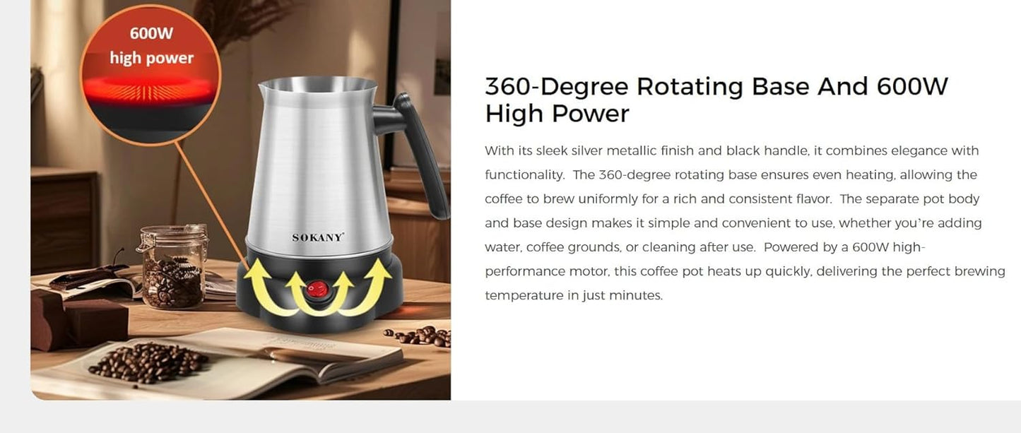 SOKANY Turkish Coffee Maker 500ml — قهوة تركية من شمس كل يوم، صورة 5
