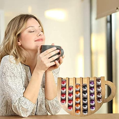 Wooden Coffee Capsule Holder