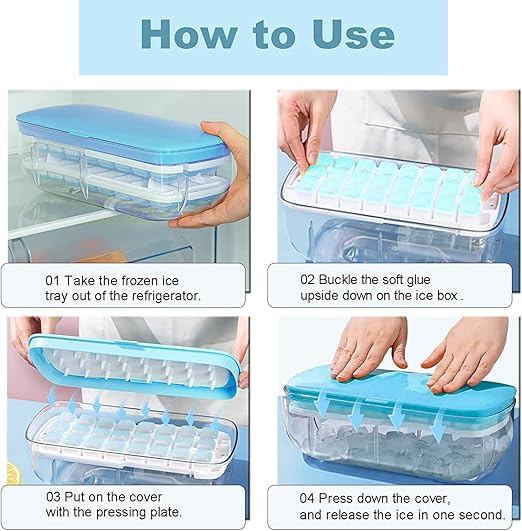 Ice Cube Maker Ice Mould Box Double Layer — مجموعة قهوة هدية من شمس كل يوم، صورة 4