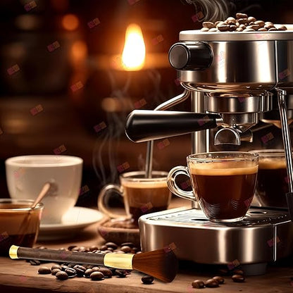 Premium Wooden Handle Espresso Brush — قهوة إسبريسو من شمس كل يوم، صورة 3