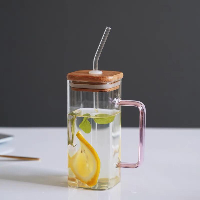 Glass Mug with Lid & Straw — كوب قهوة من شمس كل يوم، صورة 5