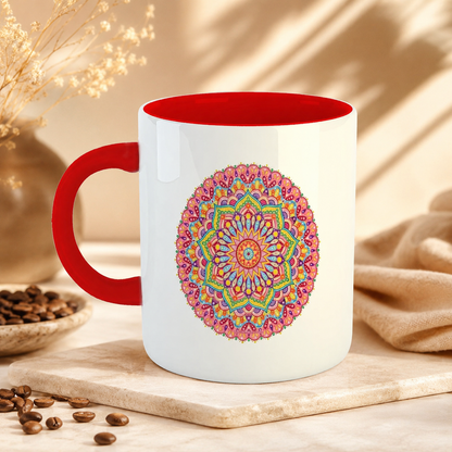 Mandala Art Printed Ceramic Coffee Mug, 325ml