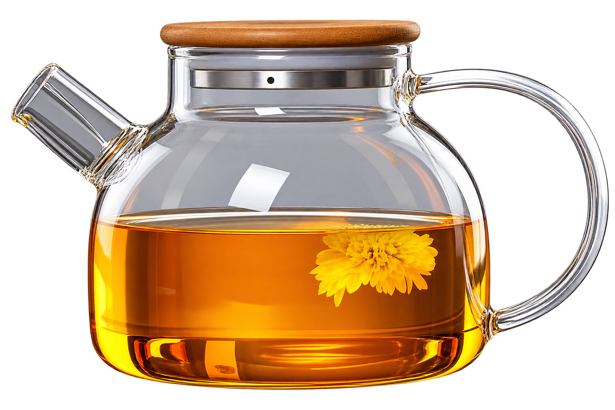 Pyrex Thermal Jug with Wooden Lid, 1L