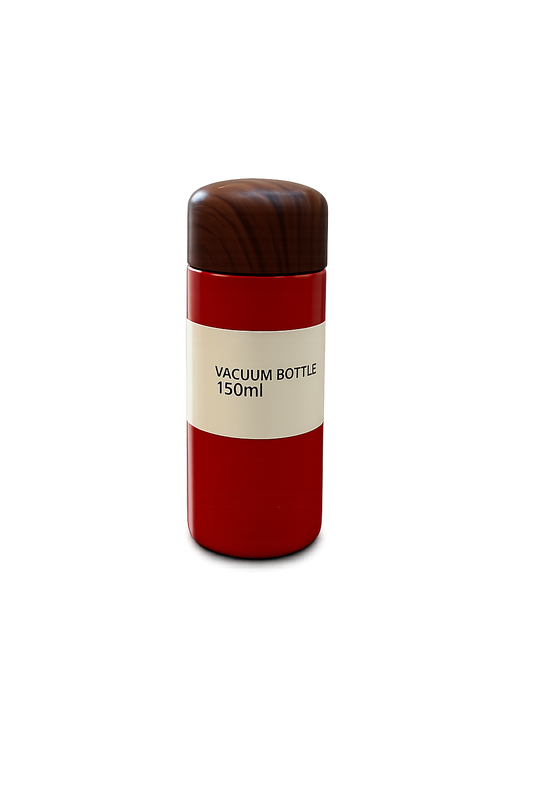 Mini Vacuum Insulated Bottle 150ml with Wood-Effect Lid