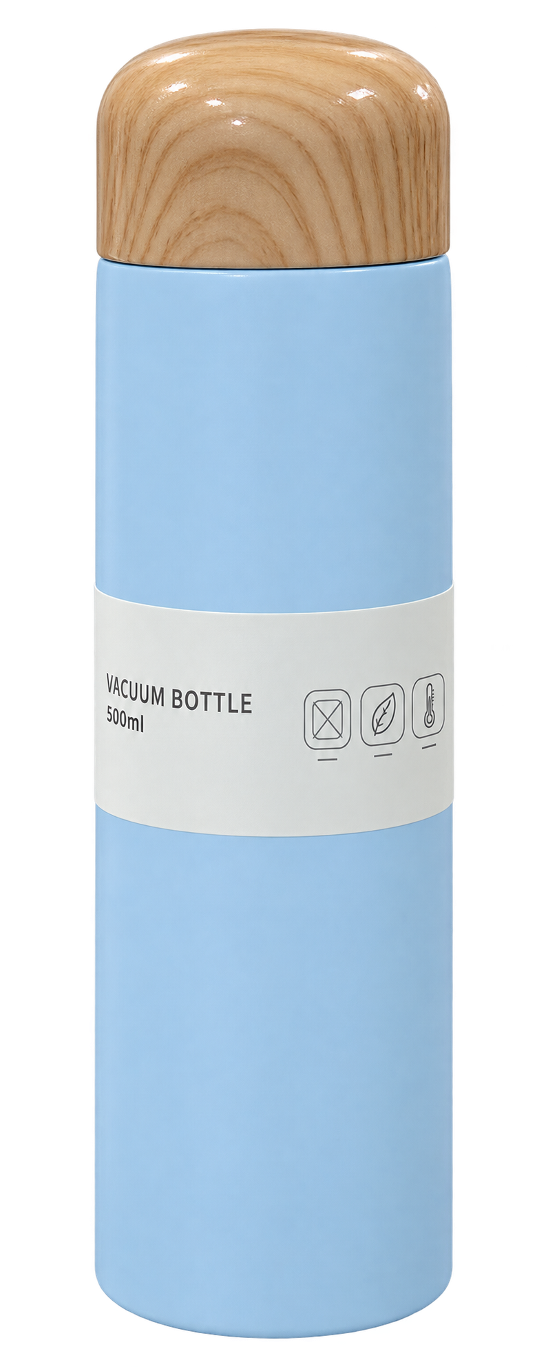 250ml Stainless Steel Vacuum Flask with Built-in Filter & Wood-Style Lid