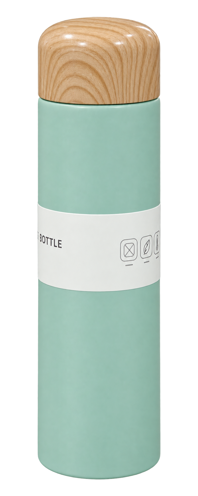 250ml Stainless Steel Vacuum Flask with Built-in Filter & Wood-Style Lid