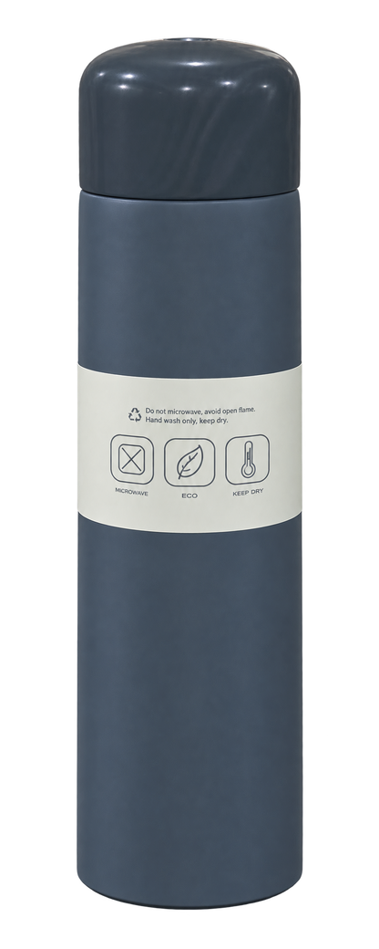 250ml Stainless Steel Vacuum Flask with Built-in Filter & Wood-Style Lid