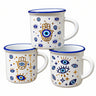 Evil Eye & Hamsa Ceramic  beaker Set – 3 Pieces